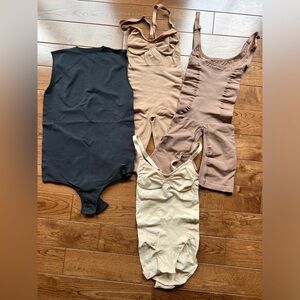 SKIMS XXS XS Bodysuit Bundle 4 Pieces Retail $300 OG